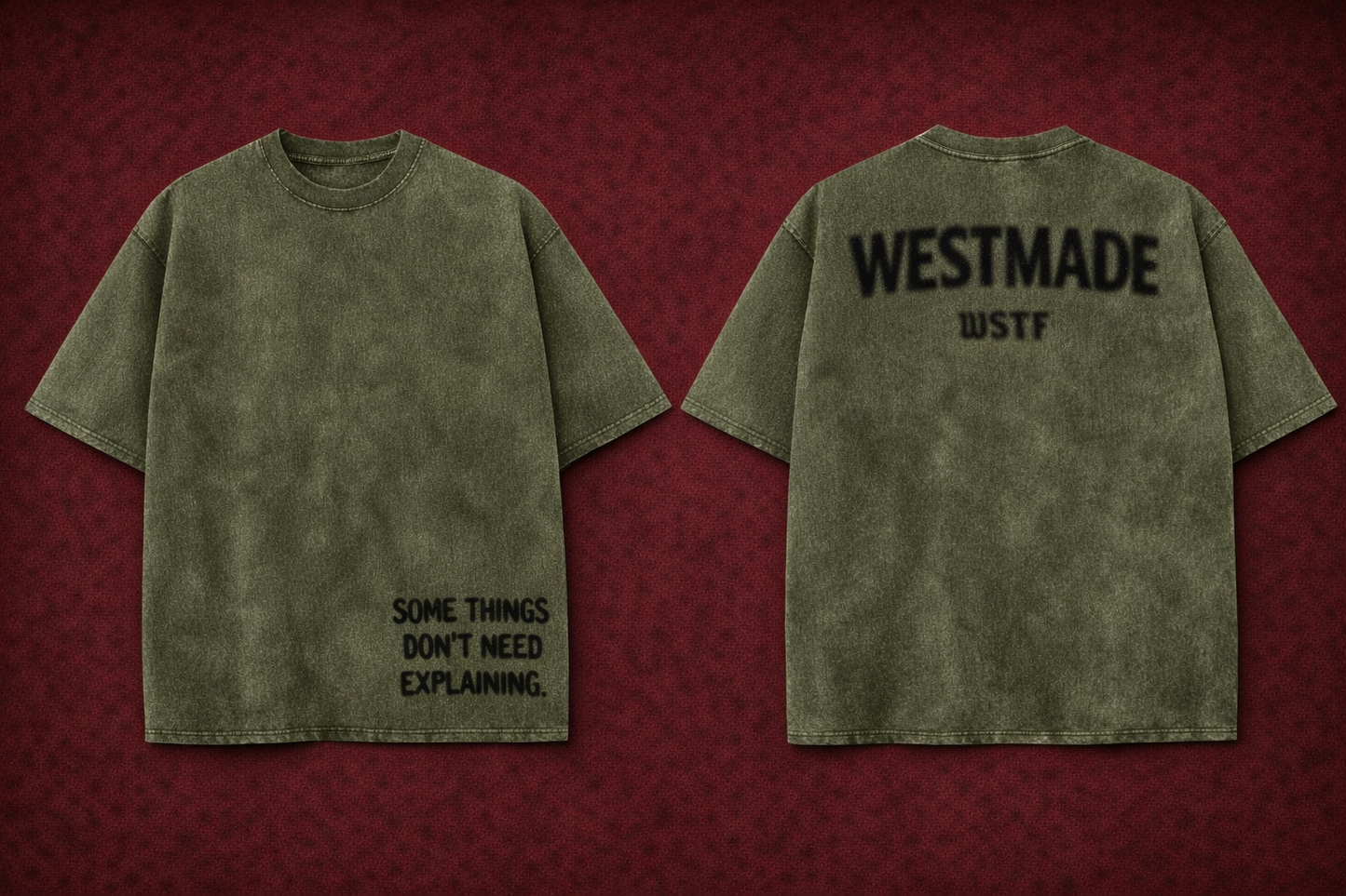 Westmade by westaf washed green shirt