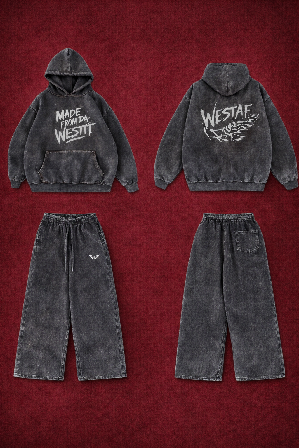 Westaf westmade washed black sweatsuit