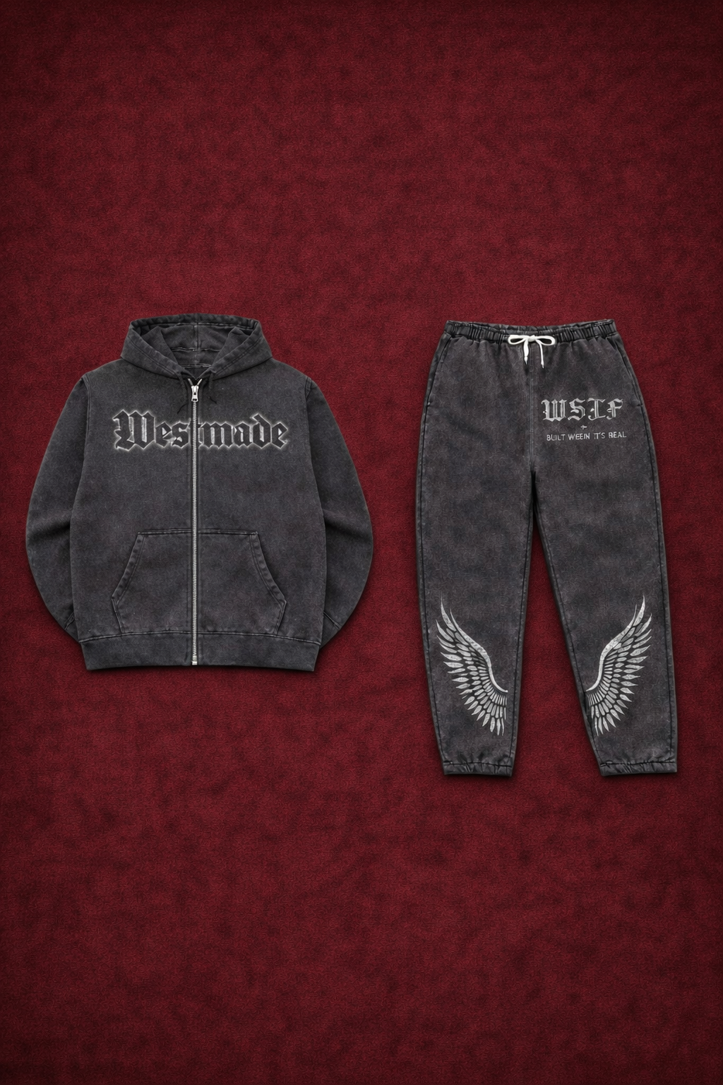 Westmade by westaf washed black sweatsuit